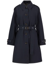 Women's Barbour Maia Showerproof Jacket - Dark Navy / Hessian Tartan
