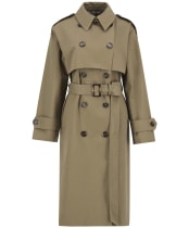 Women's Barbour Aoife Trench Showerproof - Military Brown / Hollyhock