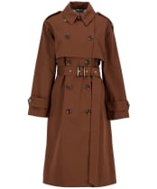 Women's Barbour Aoife Trench Showerproof - Vicuna / Hessian Tartan