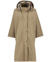 Women's Barbour Everlee Showerproof Cape - Military Brown / Hollyhock