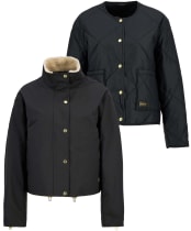 Women's Barbour International Luanda 3 In 1 Showerproof Jacket - Black