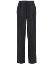 Women's Barbour Blakely Wide Leg Trousers - Charcoal Pinstripe