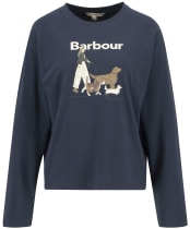 Women's Barbour Woodhouse Long Sleeve T-Shirt - Navy