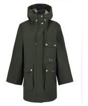 Women's Barbour Arla Waterproof Jacket - Olive / Ancient Tartan
