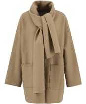 Women's Barbour Clementine Wool Scarf Coat - Camel