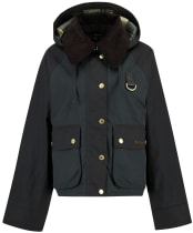 Women's Barbour Reighton Waxed Jacket - SAGE/RUSTIC/ANCI