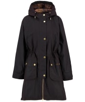 Women's Barbour Marcy Waxed Parka - RUSTIC/MUTED TAR