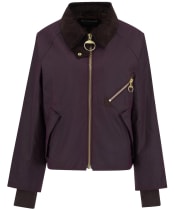 Women's Barbour Arlene Waxed Jacket - MERLOT/MUTED TAR
