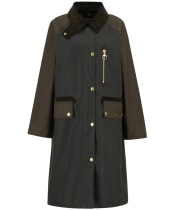 Women's Barbour Evette Waxed Jacket - FERN/BEECH/ANCIE