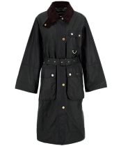 Women's Barbour Milda Wax Jacket - Fern / Sage / Ancient Tartan