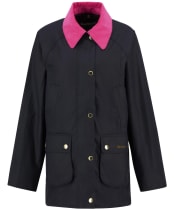 Women's Barbour Icons Modern Beadnell Wax Jacket - Navy / Classic