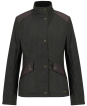 Women's Barbour Fern Waxed Jacket - Fern / Classic Tartan