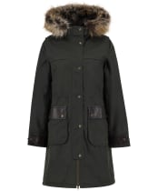 Women's Barbour Durham City Waxed Parka - Fern