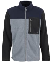 Men's Barbour Colour Block Fleece Full Zip Jacket - Grey Marl