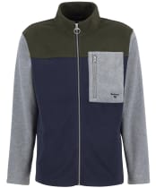 Men's Barbour Colour Block Fleece Full Zip Jacket - Navy