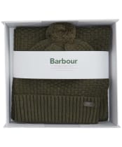 Men's Barbour Ramside Beanie And Scarf Gift Set - Dark Olive
