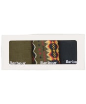Men's Barbour Case Fair Isle Sock Gift Box - Classic Tartan
