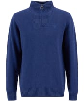 Men's Barbour Essential Wool Half Zip Sweater - Atlantic Blue