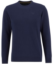 Men's Barbour Essential Lambswool Crew Neck Sweater - Atlantic Blue