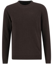 Men's Barbour Essential Lambswool Crew Neck Sweater - Dark Oak