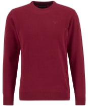 Men's Barbour Essential Lambswool Crew Neck Sweater - Biking Red
