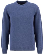 Men's Barbour Patch Crew Neck Lambswool Sweater - Dark Indigo