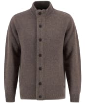 Men's Barbour Patch Zip Through Sweater - Dark Stone