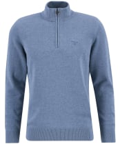 Men’s Barbour Cotton Half Zip Sweater - Bluestone