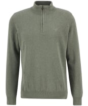 Men’s Barbour Cotton Half Zip Sweater - Thyme