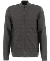 Men's Barbour Carn Baffle Zip Thru Quilted Sweater - Olive