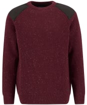 Men's Barbour Raisthorpe Crew Neck Jumper - Fired Brick