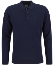 Men's Barbour International Merlin Merino Polo Jumper - Navy