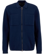 Men's Barbour Croscombe Knitted Zip Through Cardigan - Navy Marl