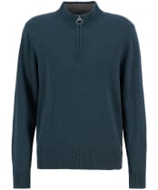Men's Barbour Kelson Half Zip Knitted Jumper - Mallard Green