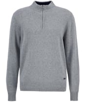 Men's Barbour Kelson Half Zip Knitted Jumper - Grey Marl