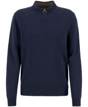 Men's Barbour Kelson Half Zip Knitted Jumper - Navy