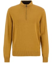 Men's Barbour Kelson Half Zip Knitted Jumper - Copper