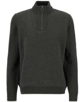 Men's Barbour Milburn Half Zip Knitted Jumper - Dark Olive