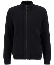 Men's Barbour Milburn Zip Through Knitted Jumper - Black
