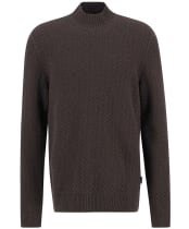 Men's Barbour Stonesand Funnel Neck Knitted Jumper - Dark Oak