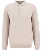 Men's Barbour Hutherston Knitted Polo Shirt - Mist Marl