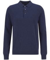 Men's Barbour Hutherston Knitted Polo Shirt - Navy Marl