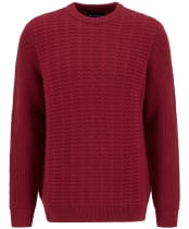 Men's Barbour Cleveland Crew Neck Sweater - Biking Red