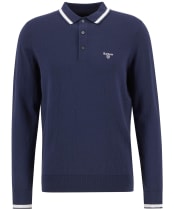 Men's Barbour Rocton Knitted Polo Shirt - Navy