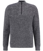 Men's Barbour International Declan Yarn Twist Funnel Neck Jumper - Black