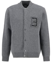 Men's Barbour International Letterman Knitted Bomber - Anthracite