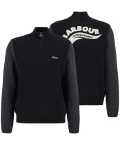 Men's Barbour International Hutchy Half Zip Sweater - Black