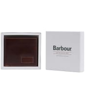 Men's Barbour Bilton Leather Wallet - Burnt Chocolate
