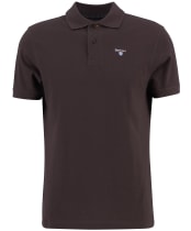 Men's Barbour Tartan Pique Polo Shirt - Dark Oak