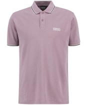 Men's Barbour International Evan Tipped Polo Shirt - Elderberry
